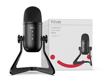 Fifine K678 USB Microphone with Low latency headphone jack