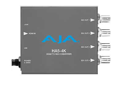 AJA HA5-4K 4K HDMI to 4K 4x 3G-SDI Mini Converter